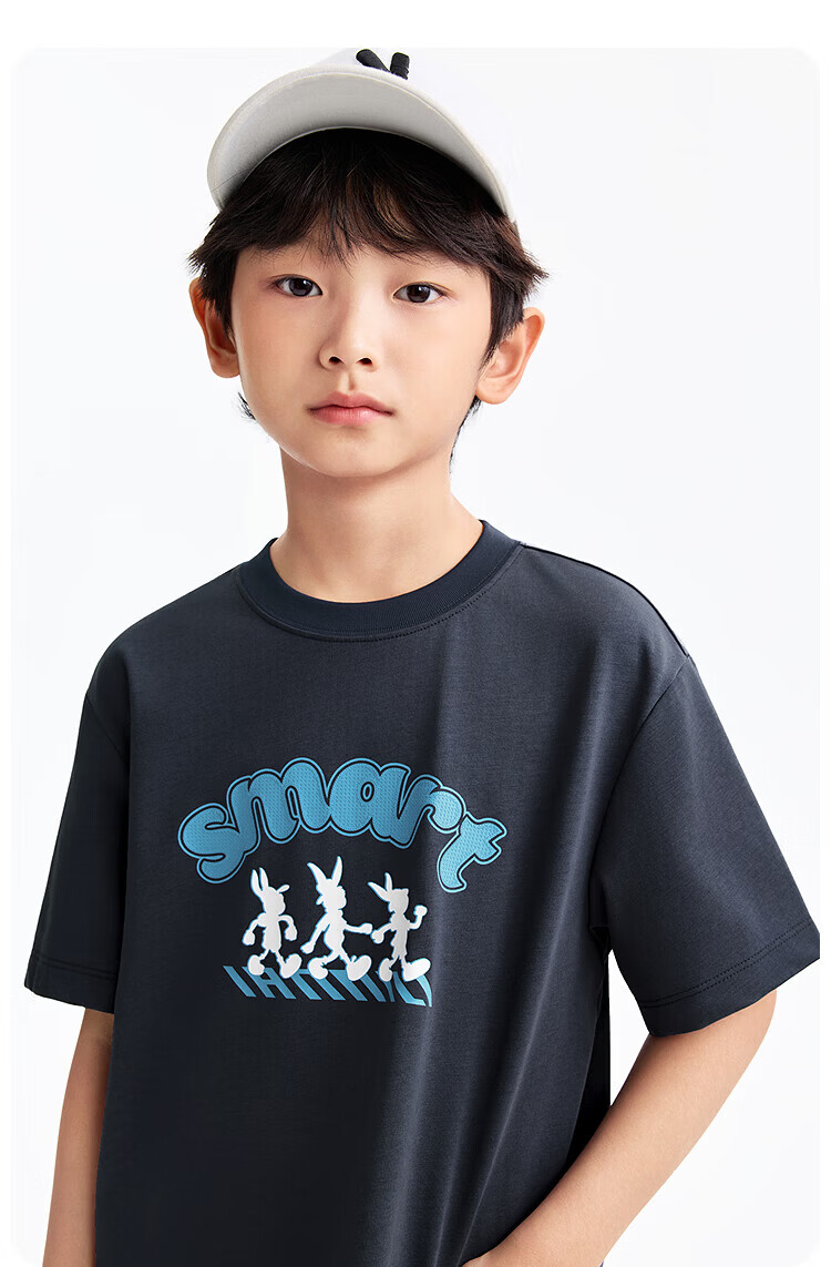 Annil Kids Boys Girls Crew Neck Short Sleeve T-Shirt 2026 Summer New Memory Foam Cooling Sports Casual Top 17
